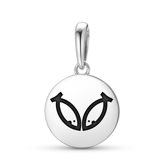 Suvarna Matsya – Golden Fishes Ashtamangala Symbols Pendant Dangle Charm