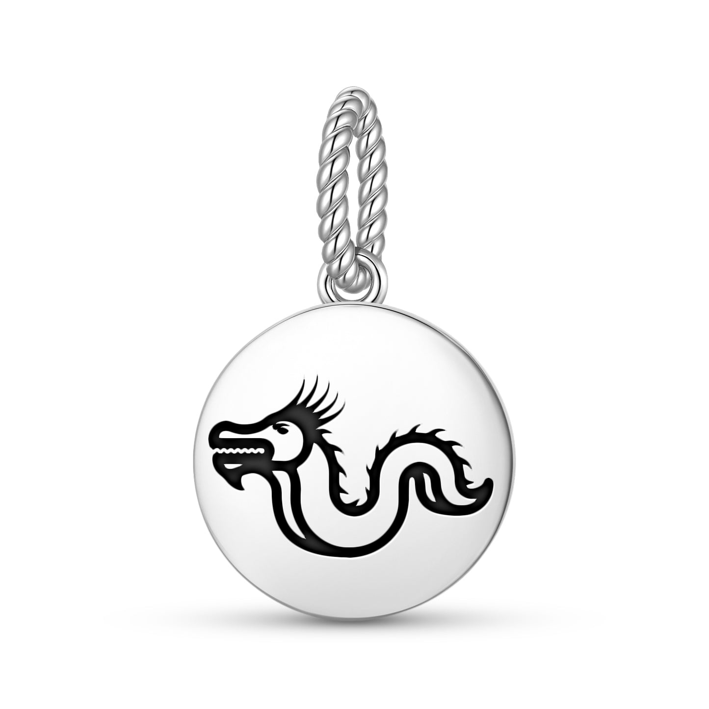 Huanglong Dragon Chinese Symbols Pendant Dangle Charm