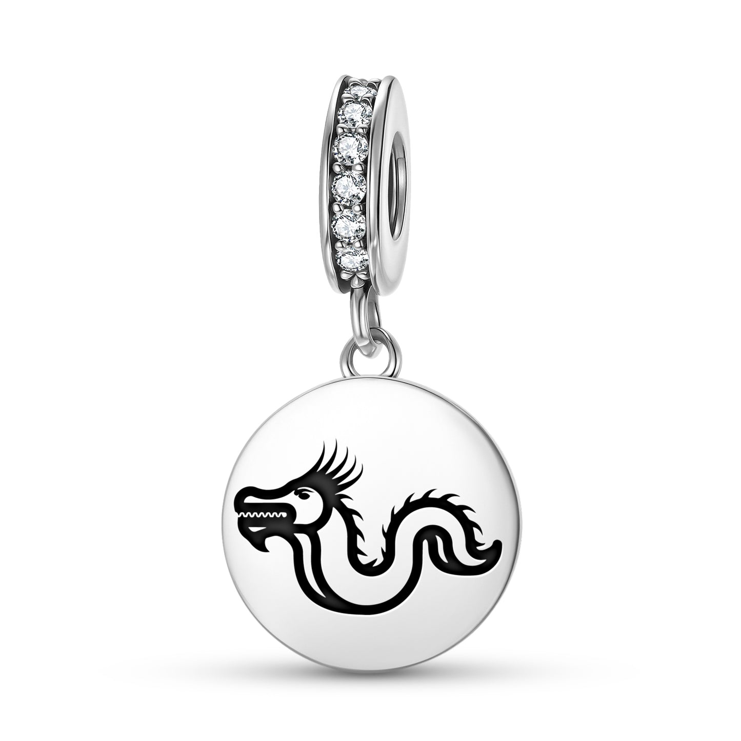 Huanglong Dragon Chinese Symbols Pendant Dangle Charm