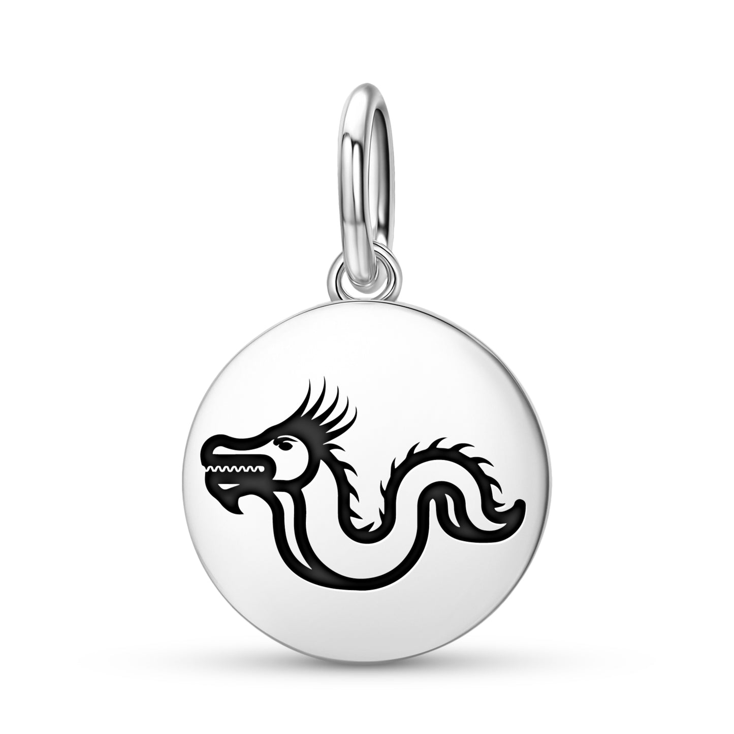 Huanglong Dragon Chinese Symbols Pendant Dangle Charm