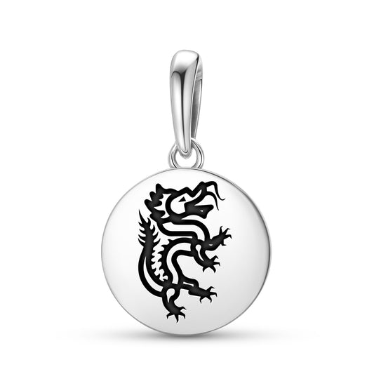 Panlong Dragon Chinese Symbols Pendant Dangle Charm