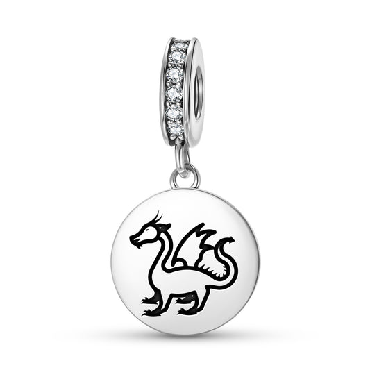 Yinglong Dragon Chinese Symbols Pendant Dangle Charm