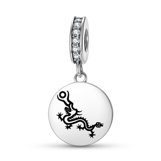 Fucanglong Dragon Chinese Symbols Pendant Dangle Charm