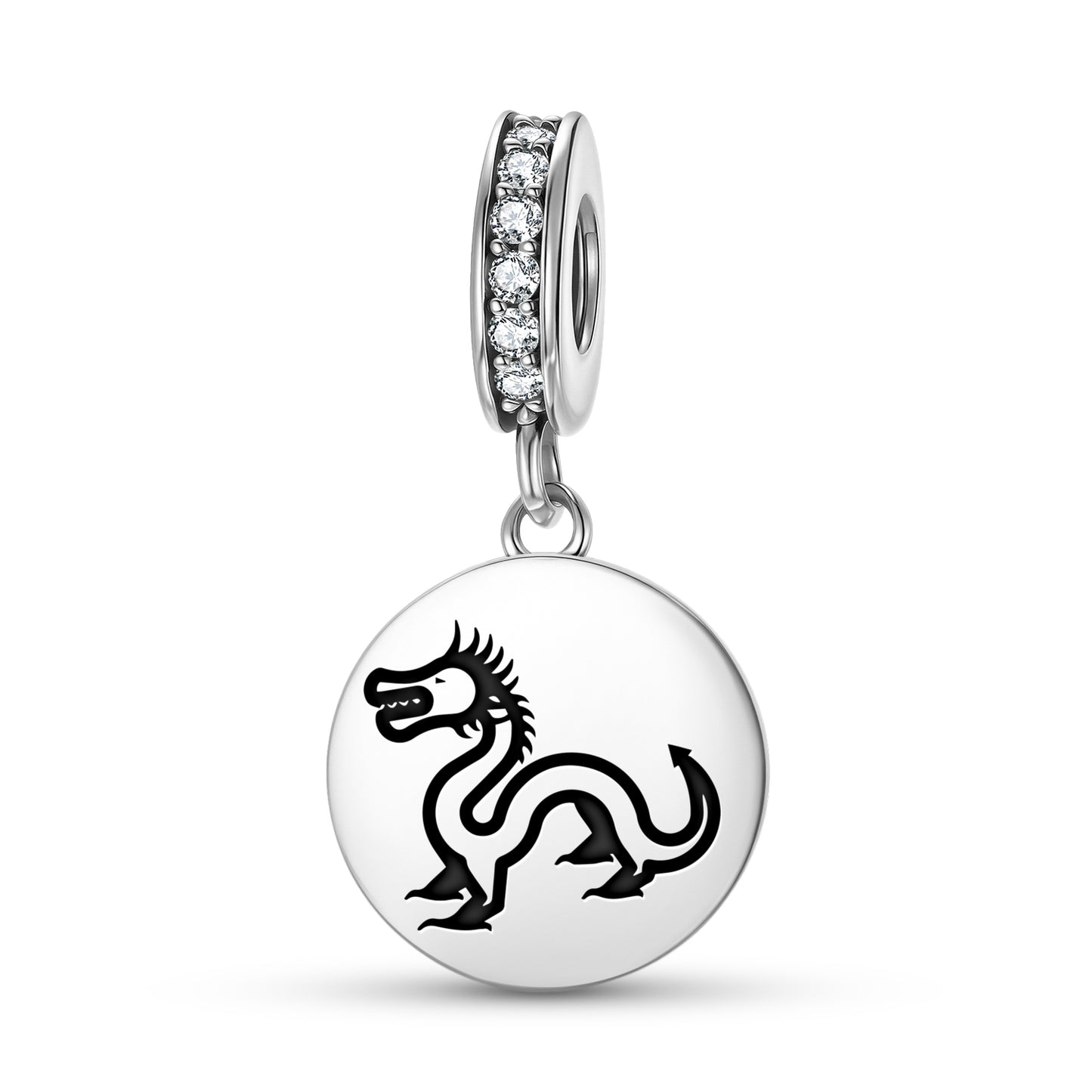 Tianlong Dragon Chinese Symbols Pendant Dangle Charm