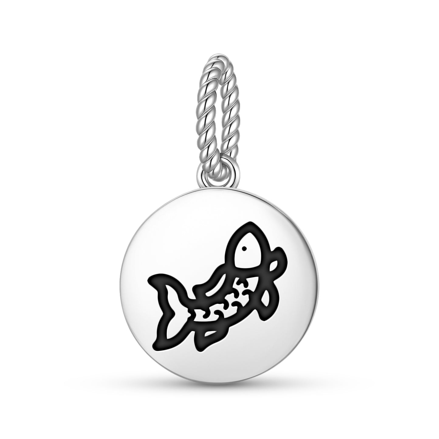 Goldfish Chinese Symbols Pendant Dangle Charm