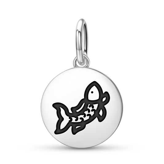 Goldfish Chinese Symbols Pendant Dangle Charm