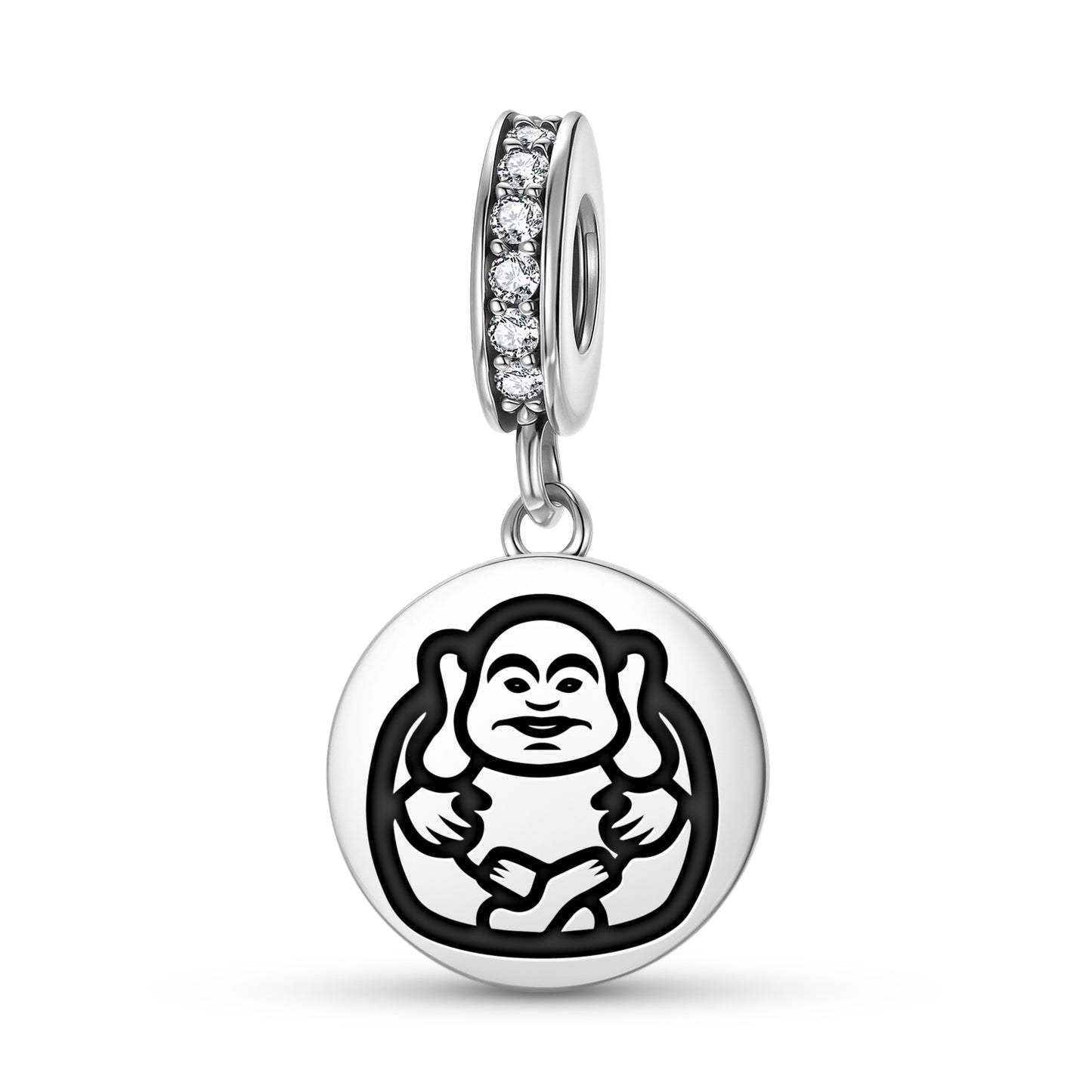 Laughing Buddha Chinese Symbols Pendant Dangle Charm