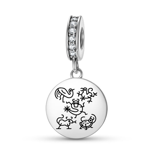 Five Heavenly Beasts Feng shui Symbols Pendant Dangle Charm