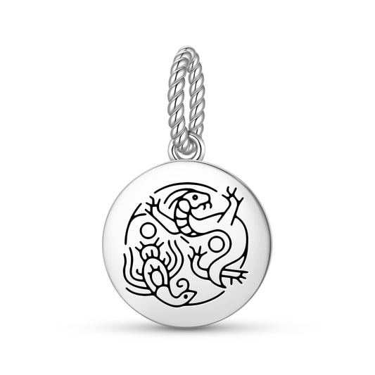 Dragon and Phoenix Feng shui Symbols Pendant Dangle Charm