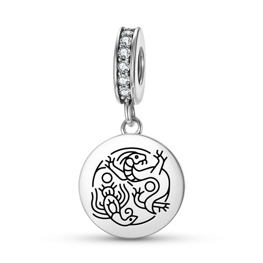 Dragon and Phoenix Feng shui Symbols Pendant Dangle Charm