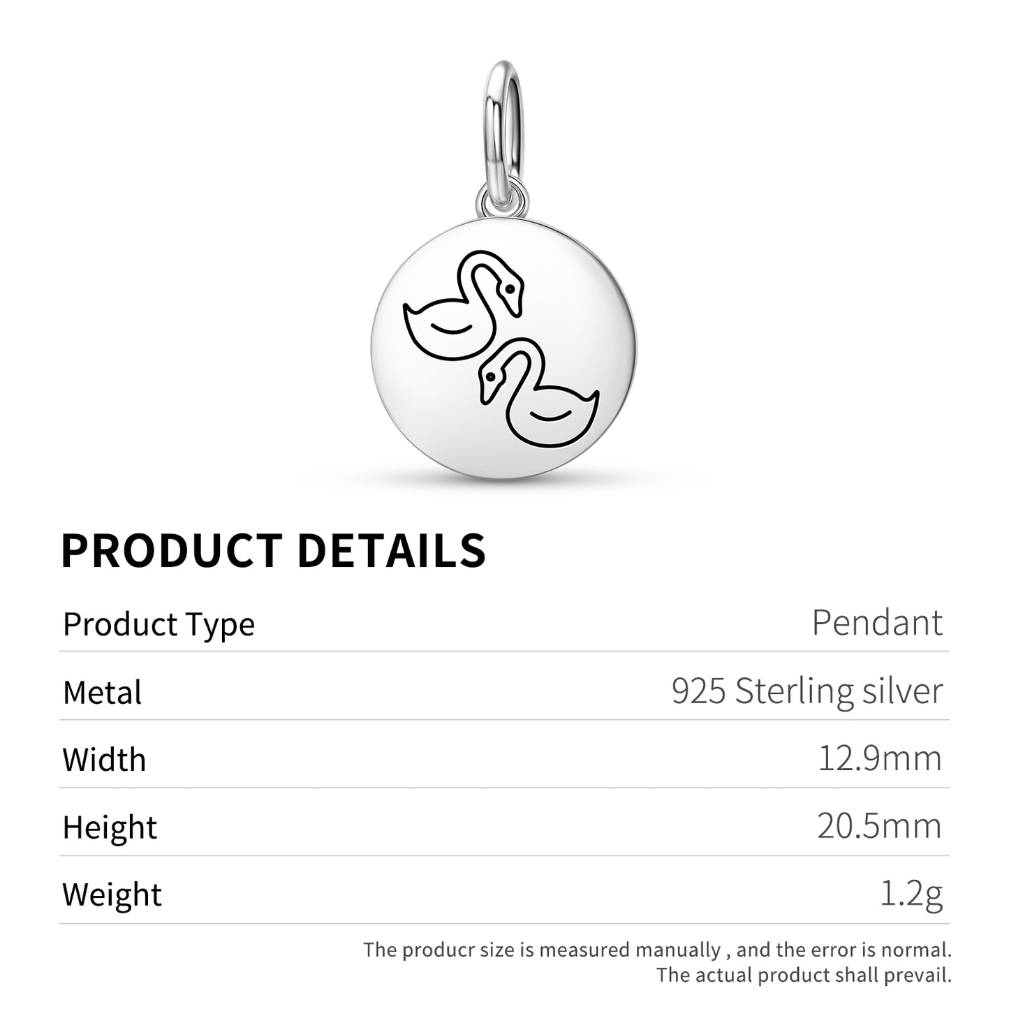 Mandarin Ducks Feng shui Symbols Pendant Dangle Charm