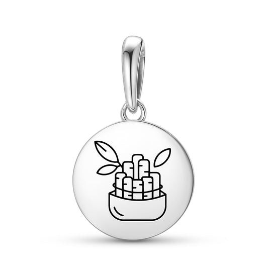 Lucky Bamboo Feng shui Symbols Pendant Dangle Charm