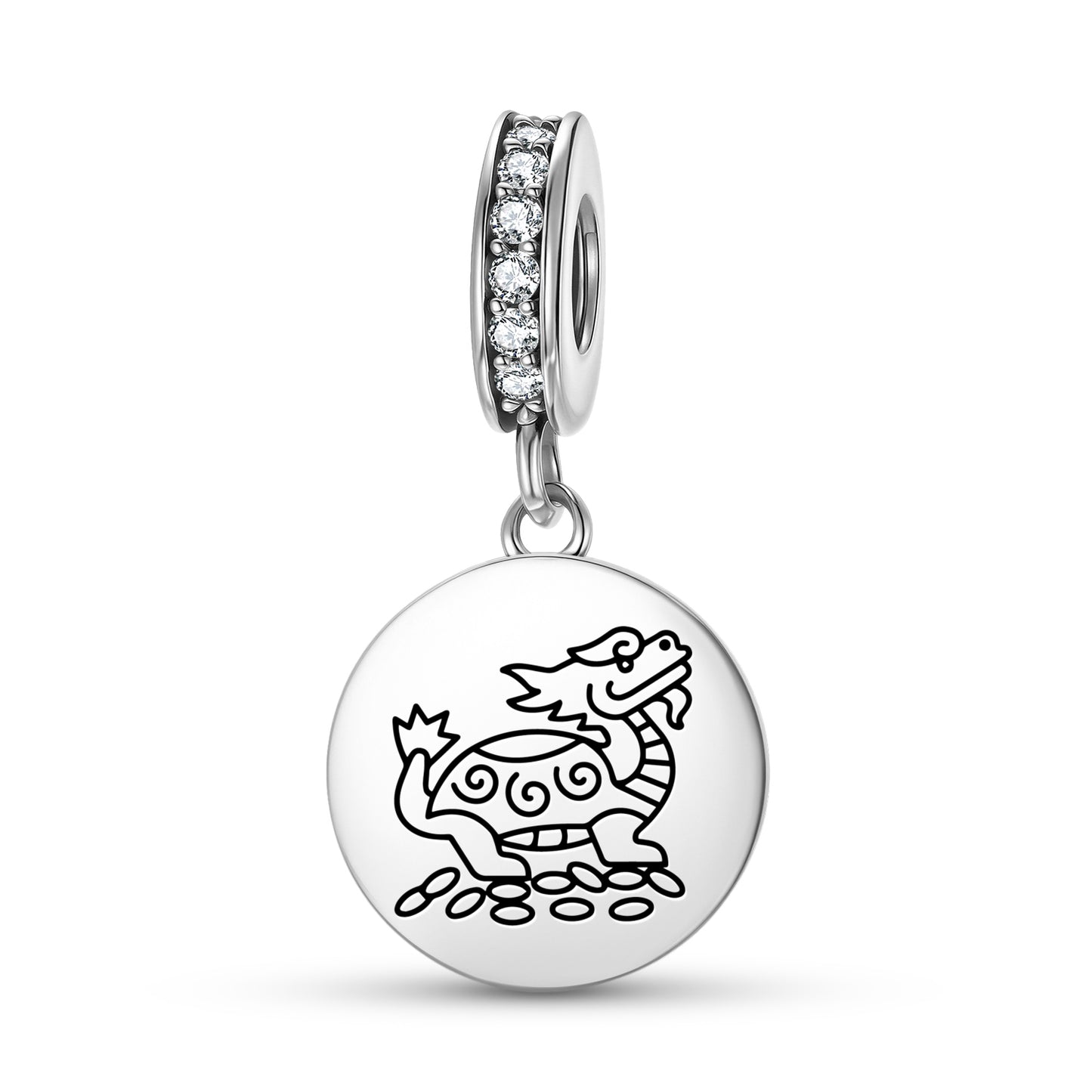 Dragon Turtle Feng shui Symbols Pendant Dangle Charm