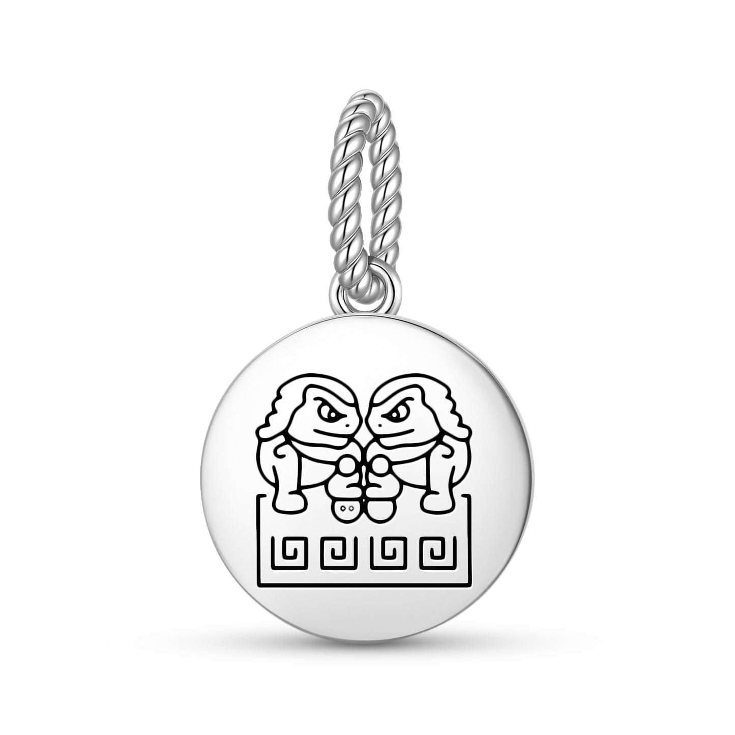 Fu Dogs Feng shui Symbols Pendant Dangle Charm
