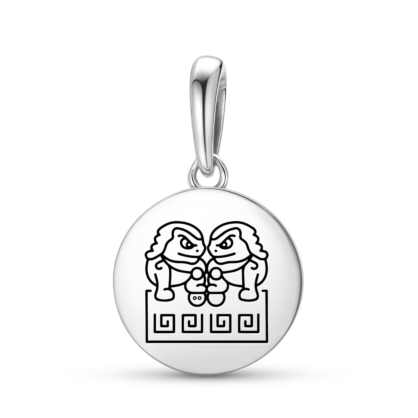 Fu Dogs Feng shui Symbols Pendant Dangle Charm