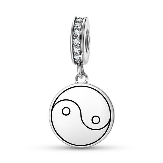 Yin Yang Feng shui Symbols Pendant Dangle Charm