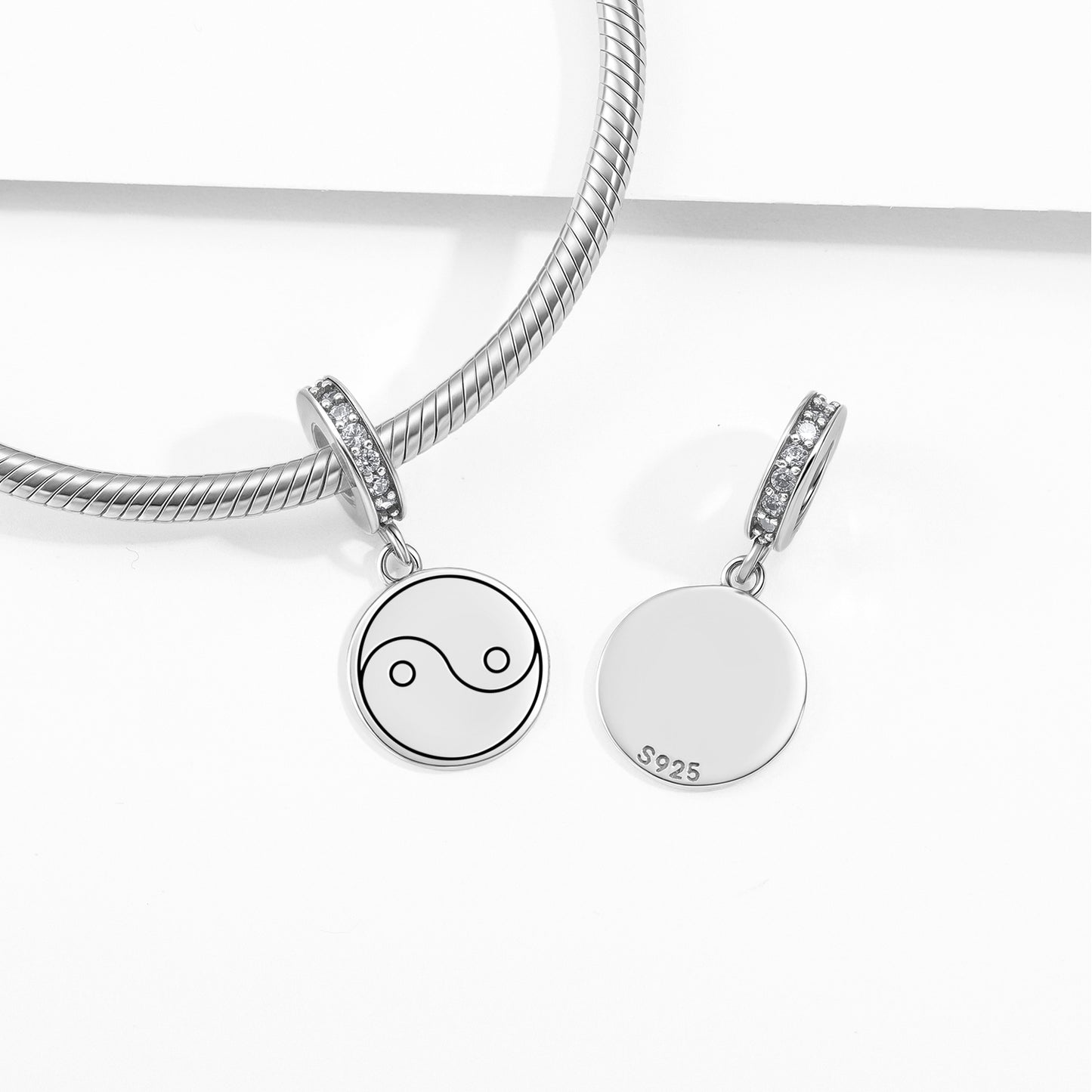 Yin Yang Feng shui Symbols Pendant Dangle Charm