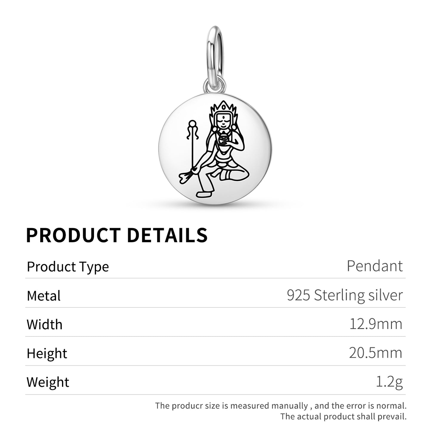 Mandarava Buddhist Gods Symbols Pendant Dangle Charm