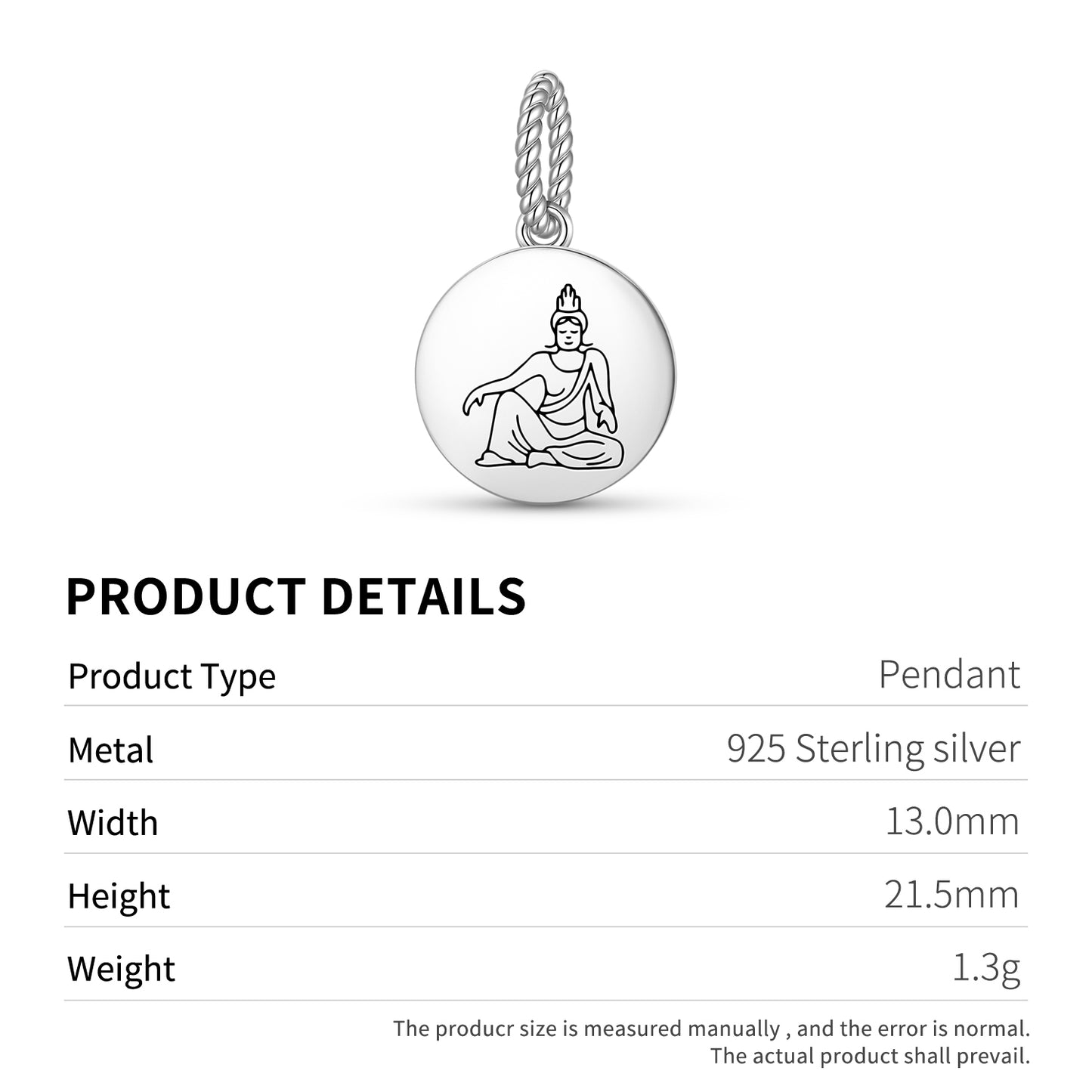 Guanyin Buddhist Gods Symbols Pendant Dangle Charm