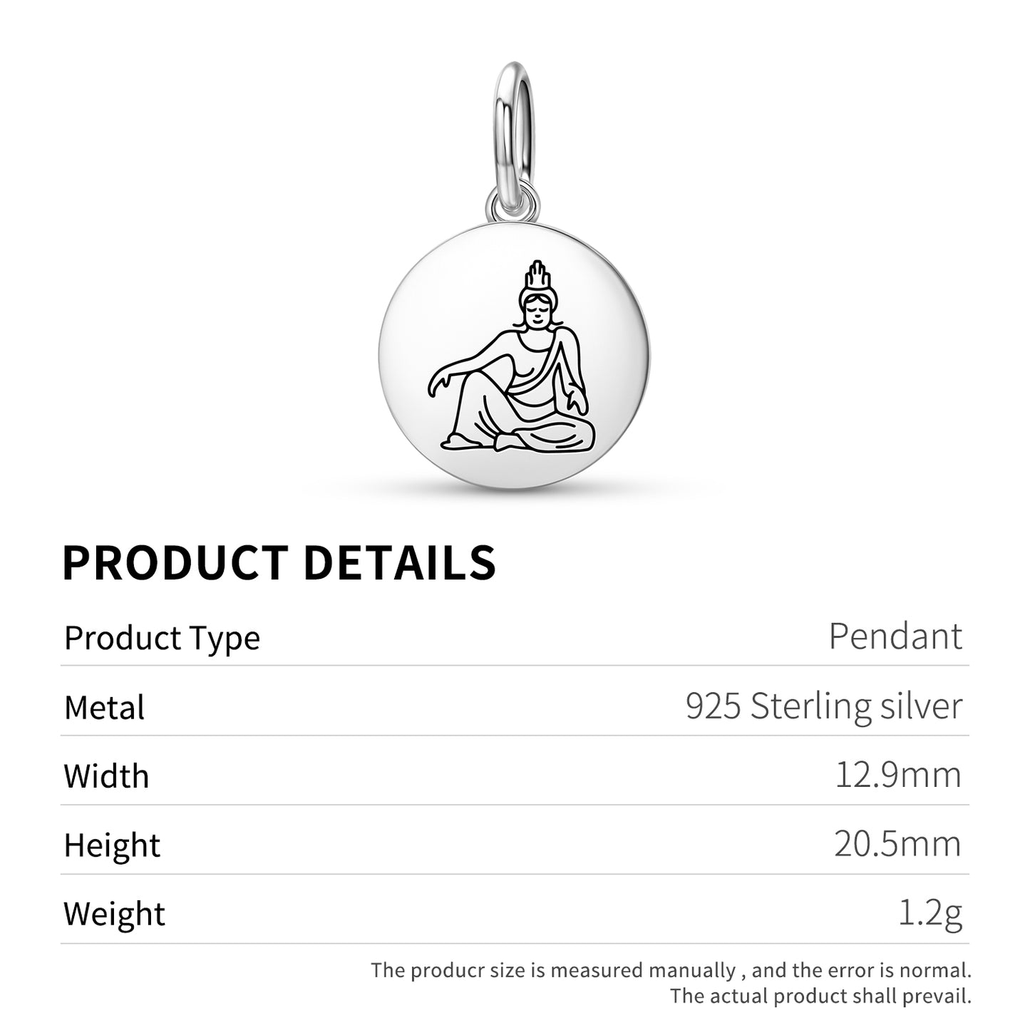 Guanyin Buddhist Gods Symbols Pendant Dangle Charm