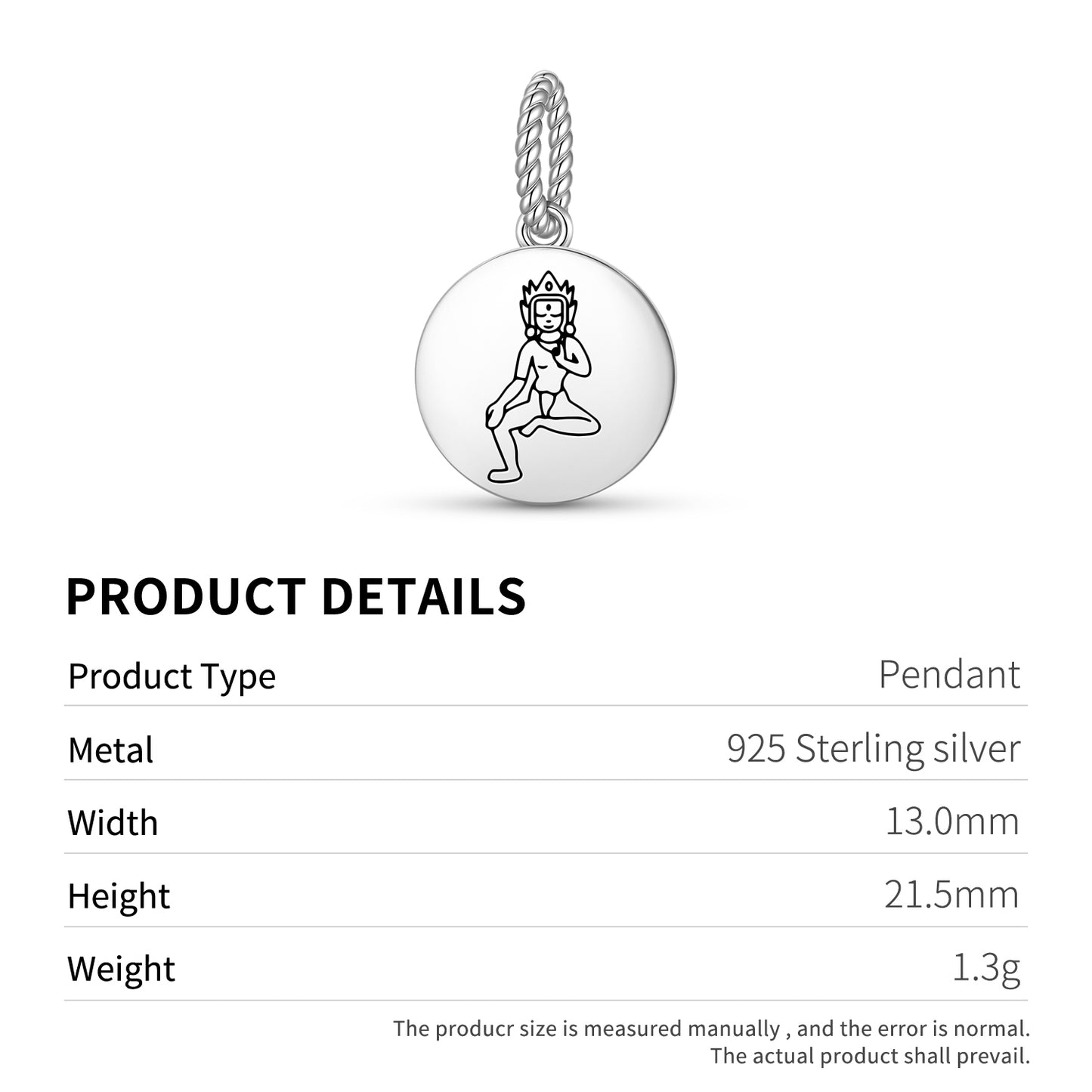 Khadi Ravani Tara Buddhist Gods Symbols Pendant Dangle Charm