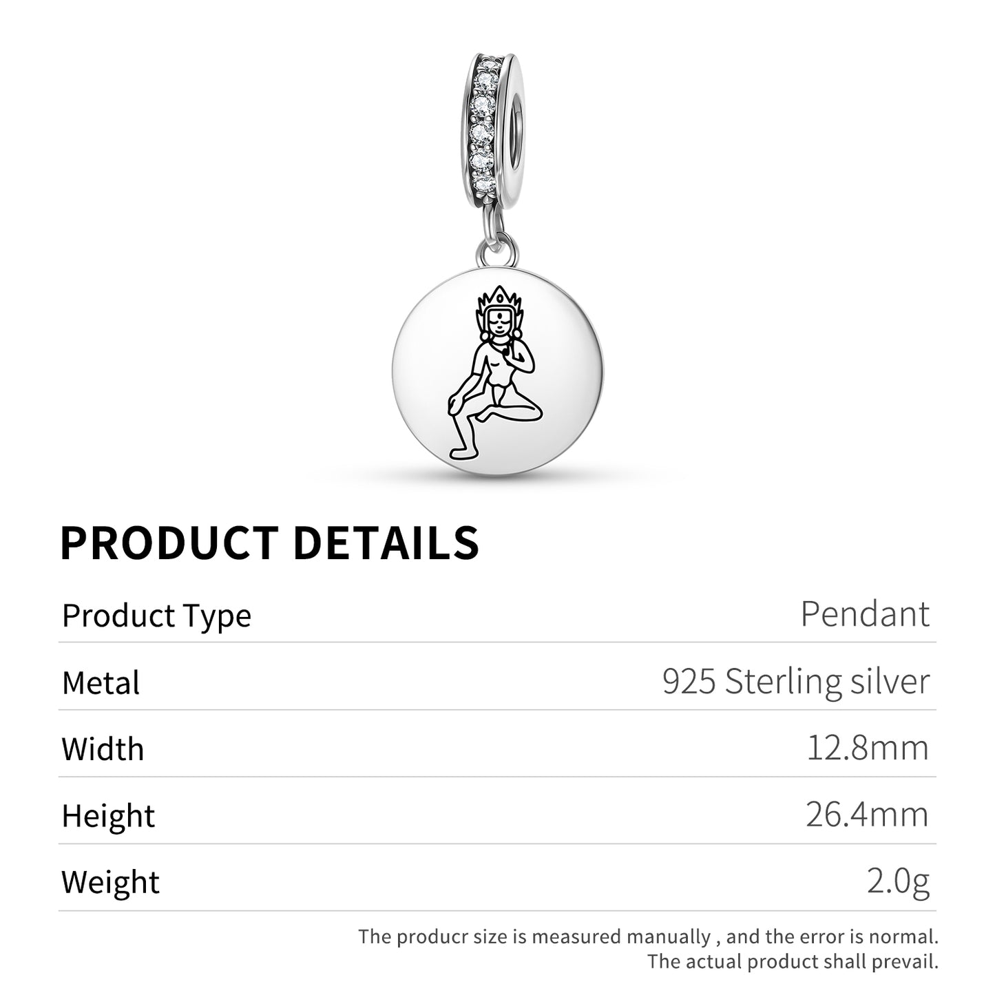 Khadi Ravani Tara Buddhist Gods Symbols Pendant Dangle Charm