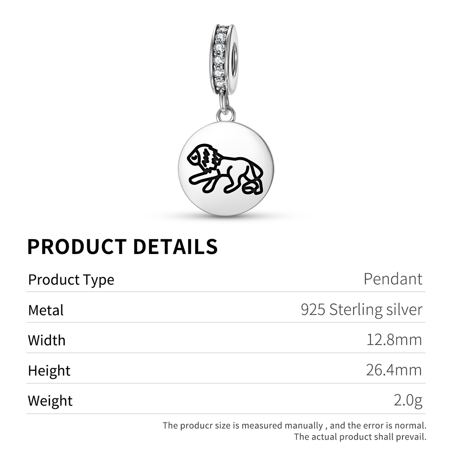 Lion Jainism Symbols Pendant Dangle Charm