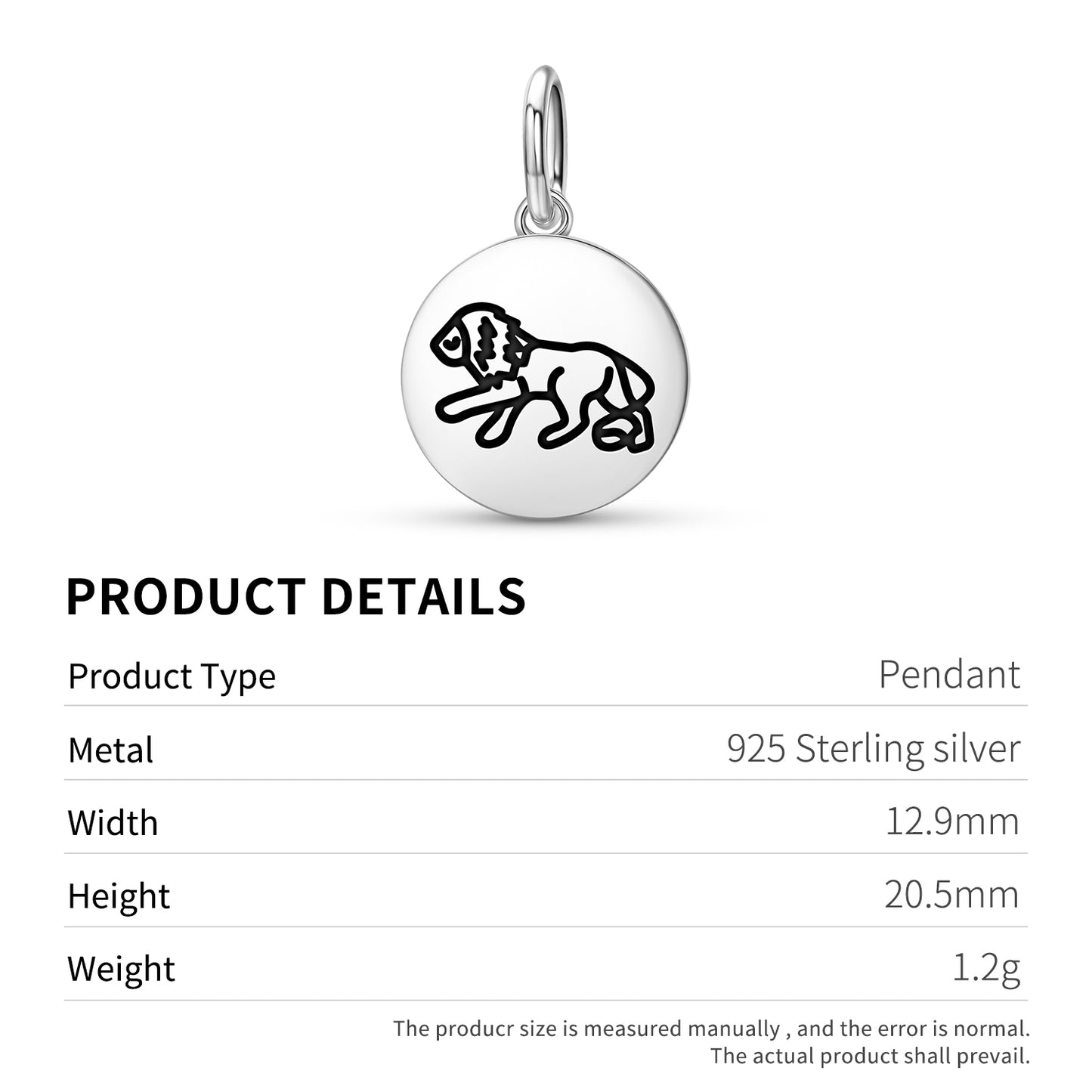 Lion Jainism Symbols Pendant Dangle Charm