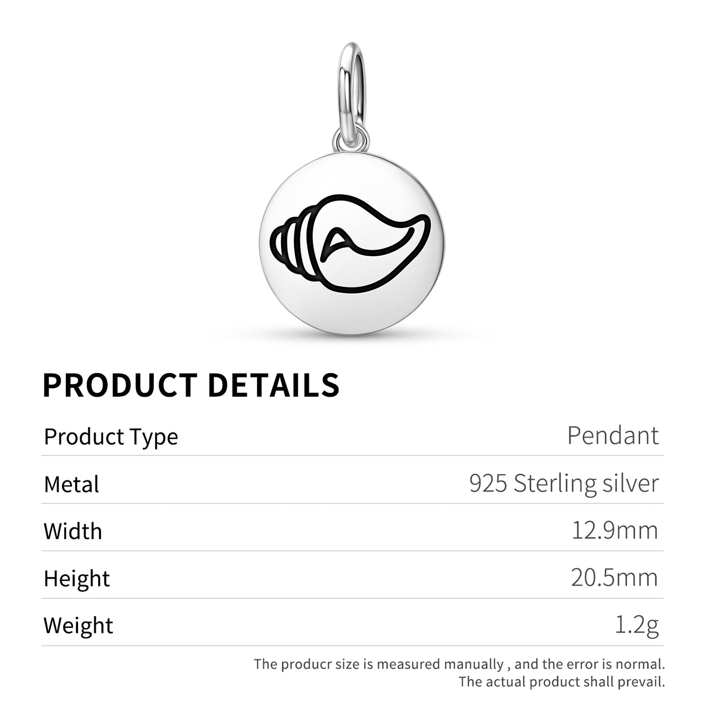 Shankha Conch Jainism Symbols Pendant Dangle Charm