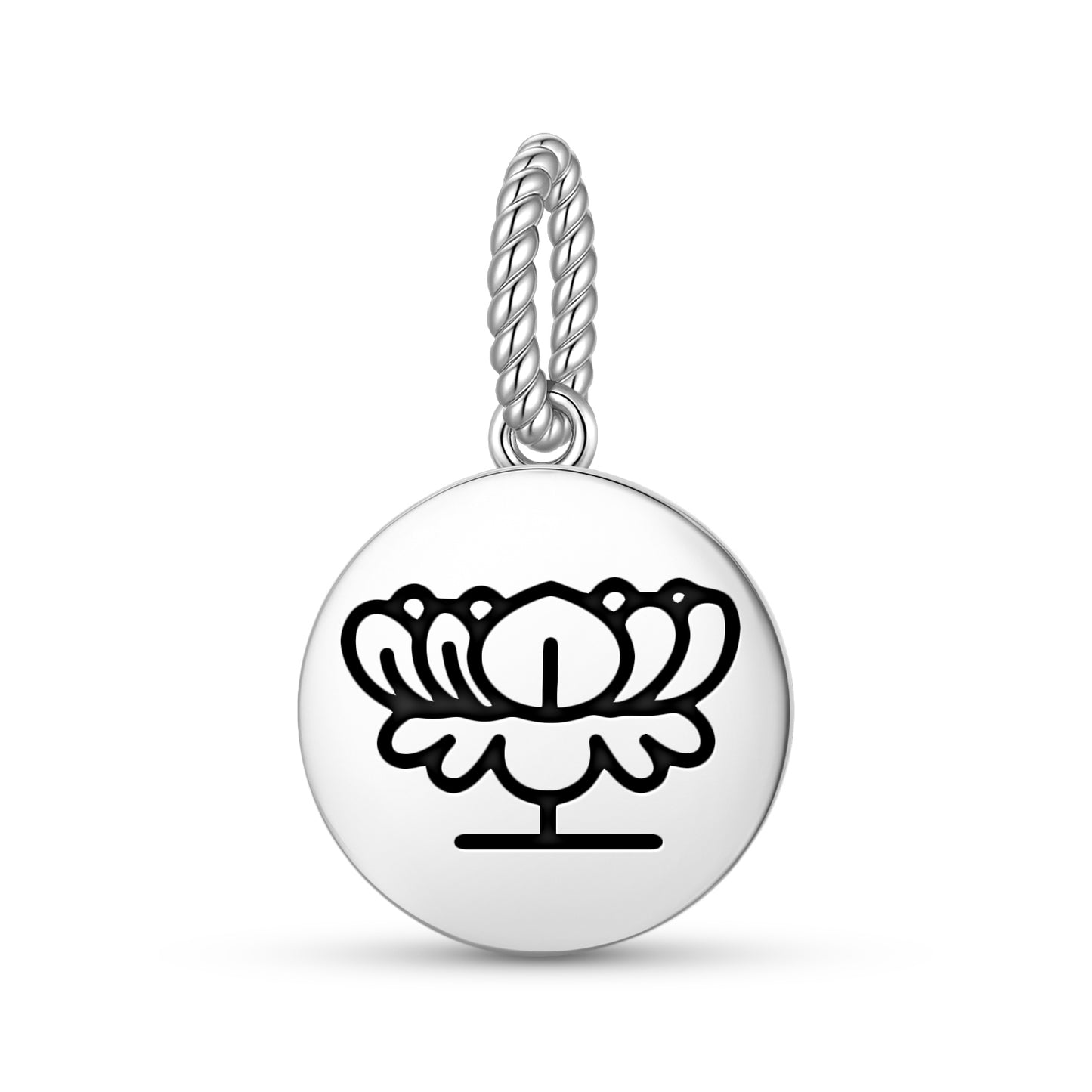 Blue Lotus Jainism Symbols Pendant Dangle Charm