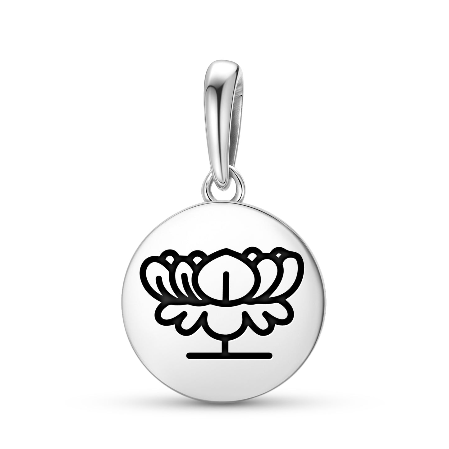 Blue Lotus Jainism Symbols Pendant Dangle Charm