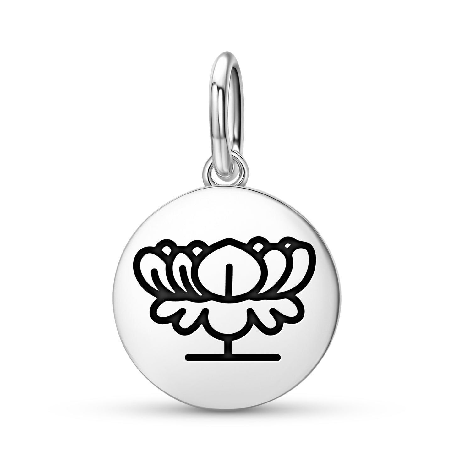 Blue Lotus Jainism Symbols Pendant Dangle Charm