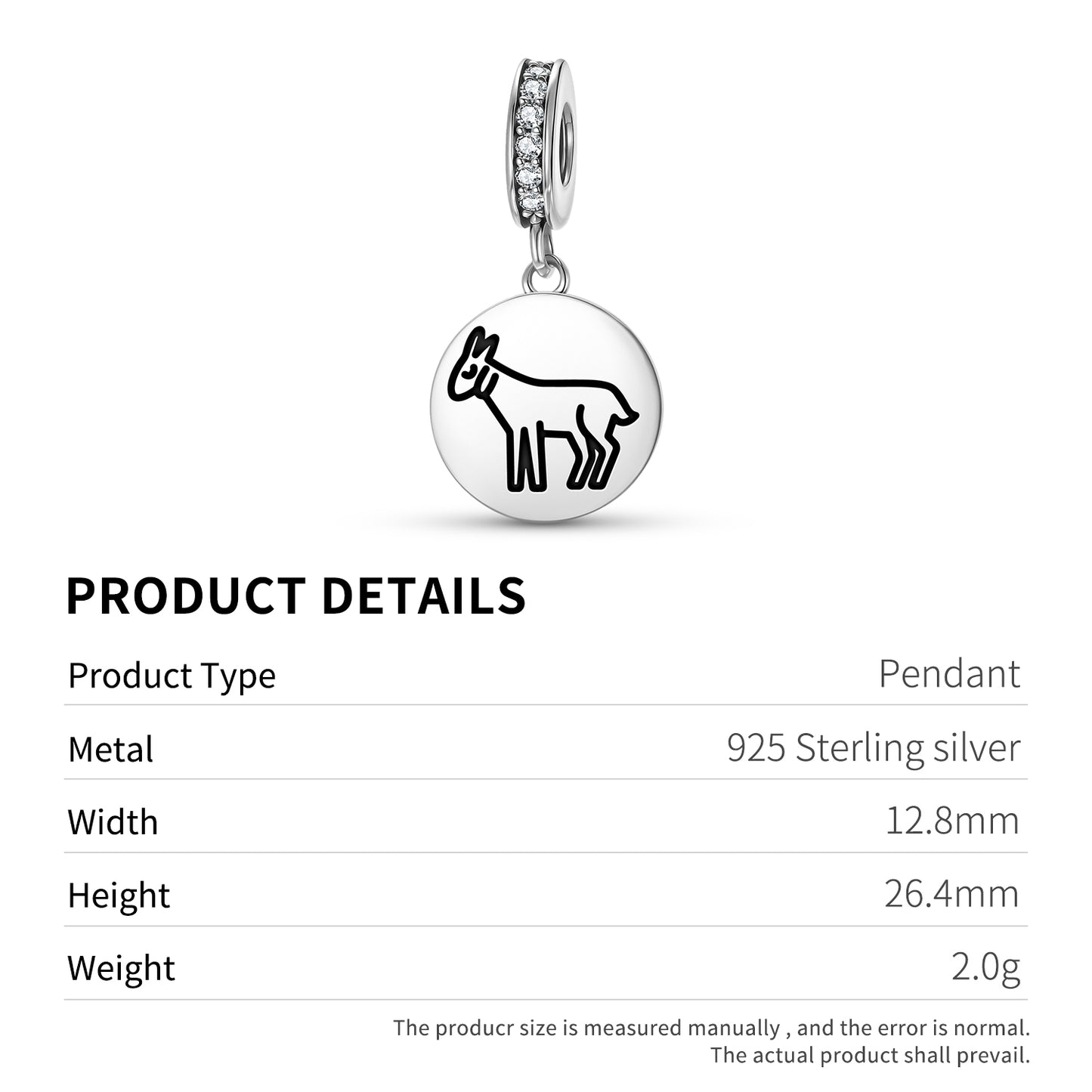 Goat Jainism Symbols Pendant Dangle Charm