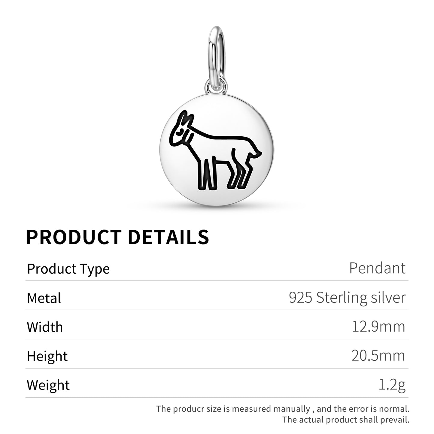 Goat Jainism Symbols Pendant Dangle Charm