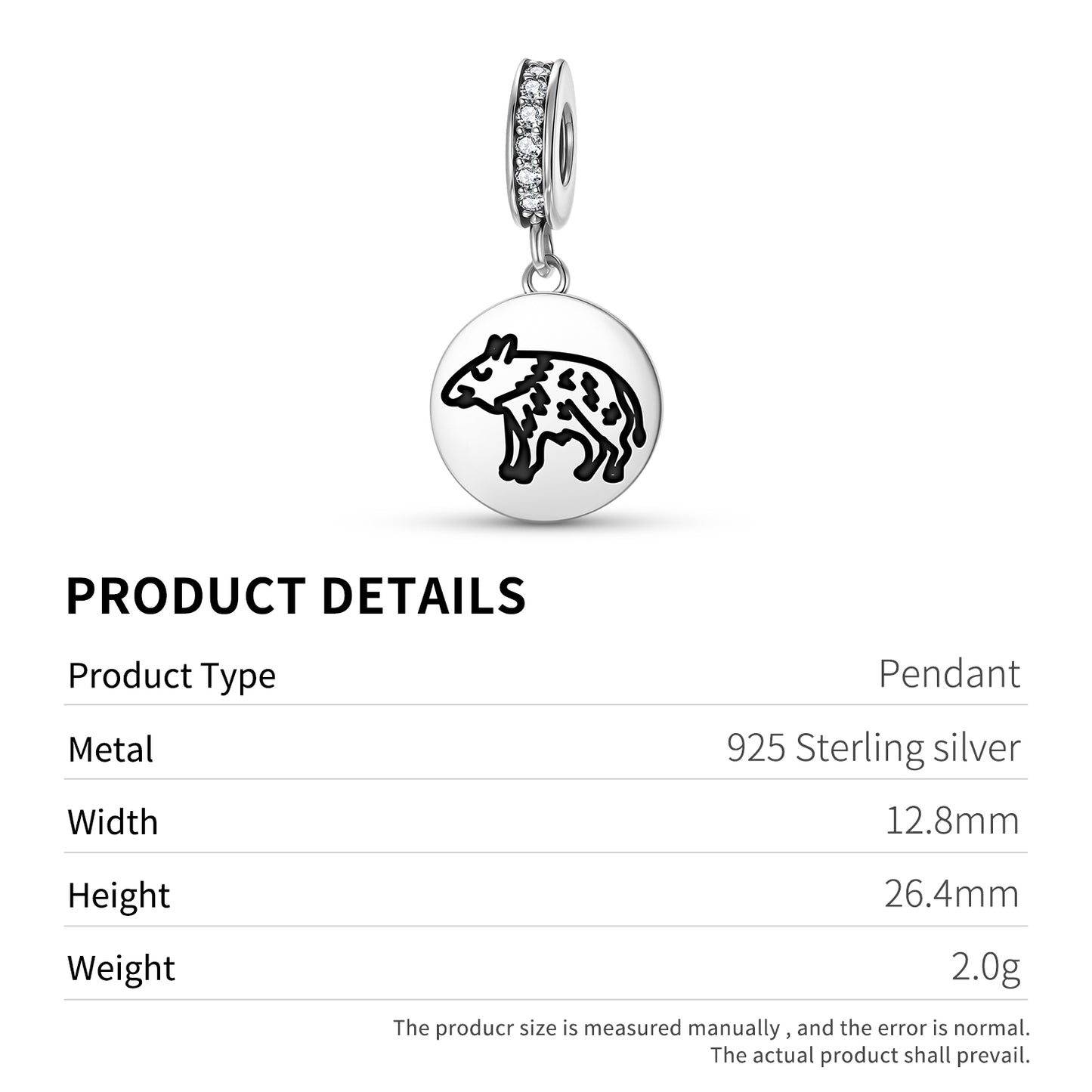 Boar Jainism Symbols Pendant Dangle Charm