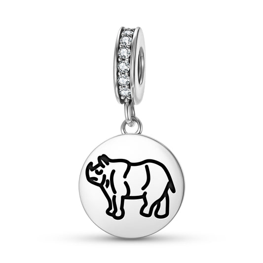 Gainda Rhinoceros Jainism Symbols Pendant Dangle Charm