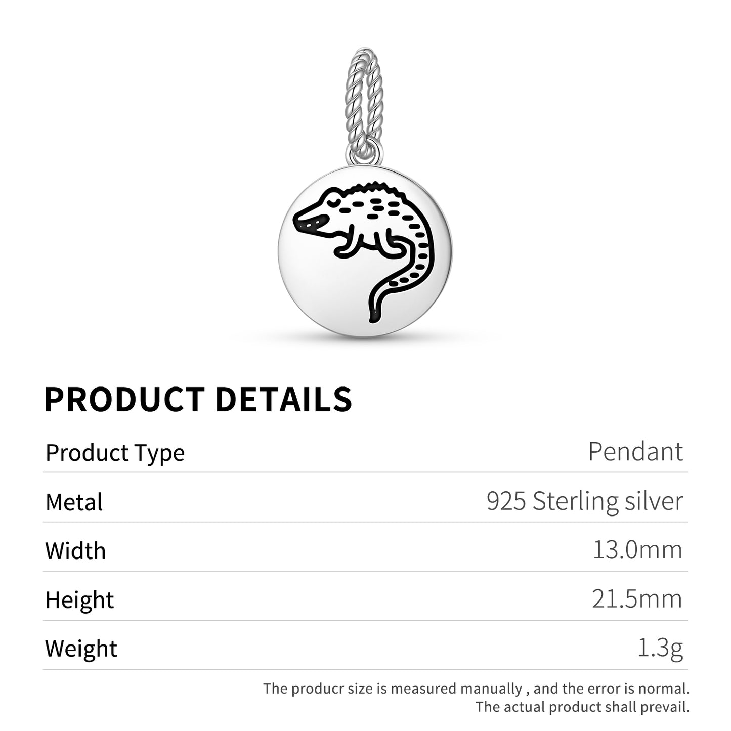 Crocodile Jainism Symbols Pendant Dangle Charm