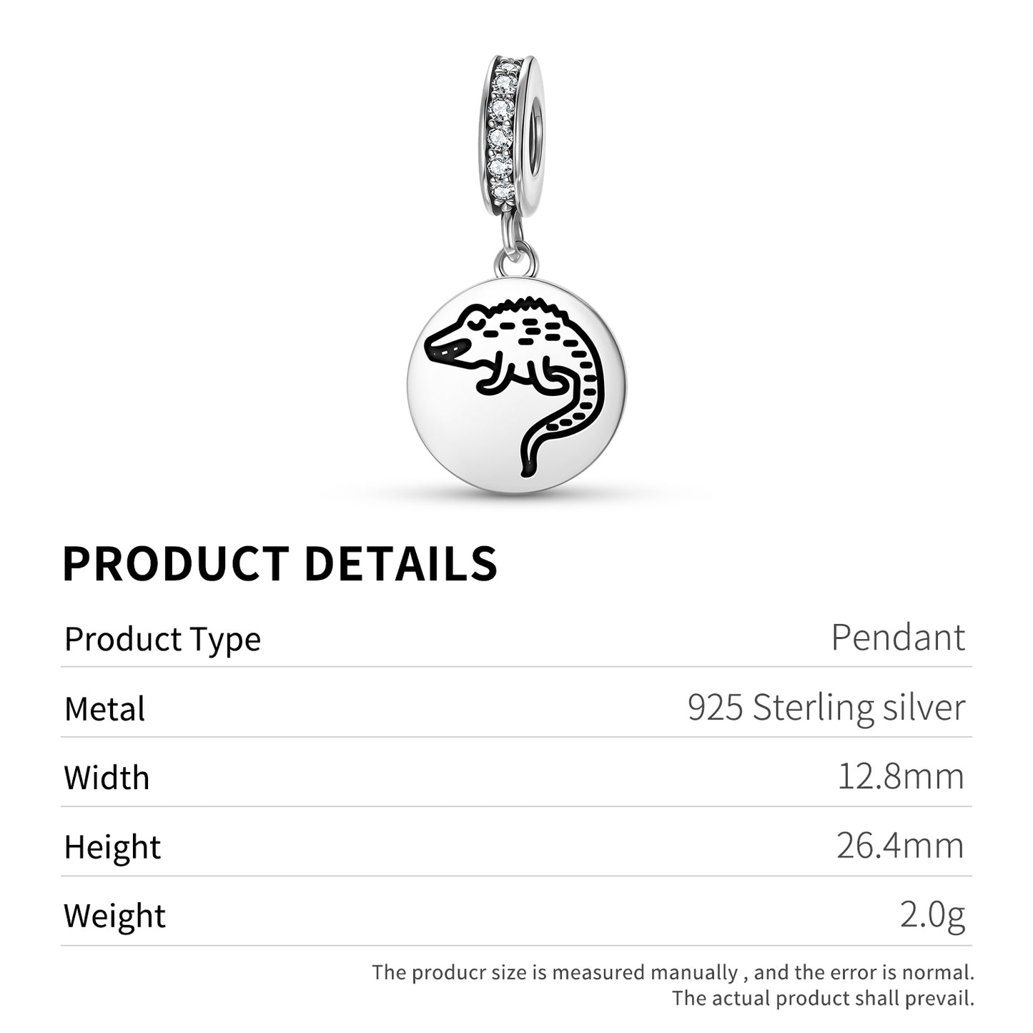 Crocodile Jainism Symbols Pendant Dangle Charm