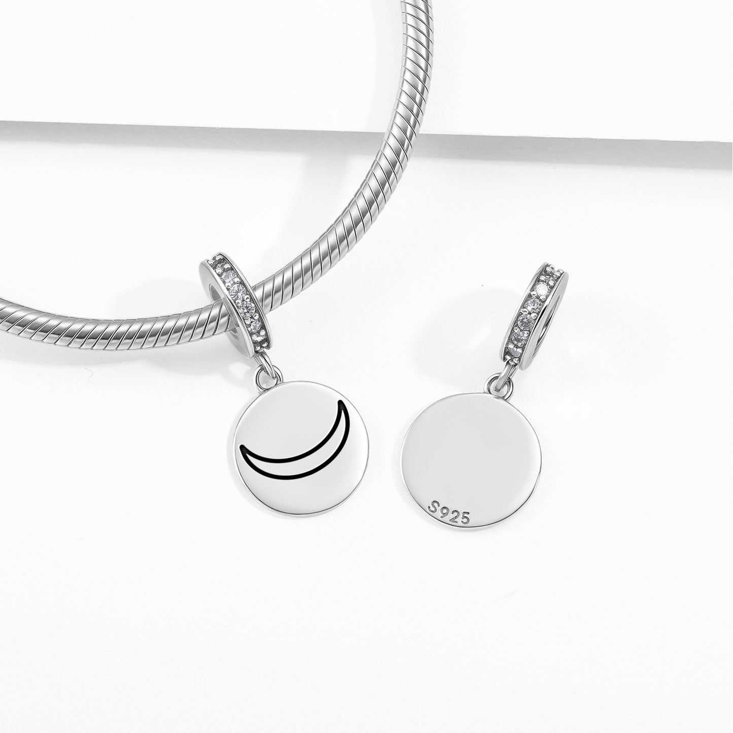 Crescent Moon Jainism Symbols Pendant Dangle Charm