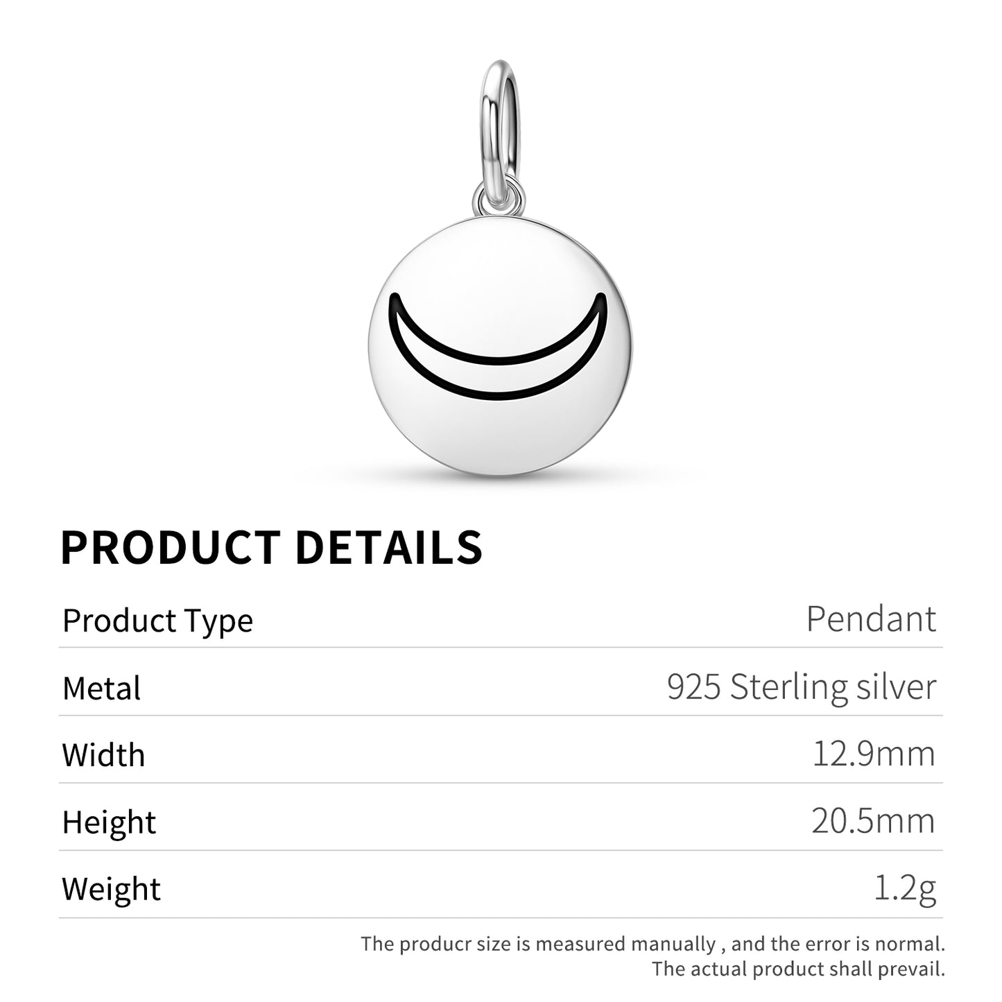 Crescent Moon Jainism Symbols Pendant Dangle Charm