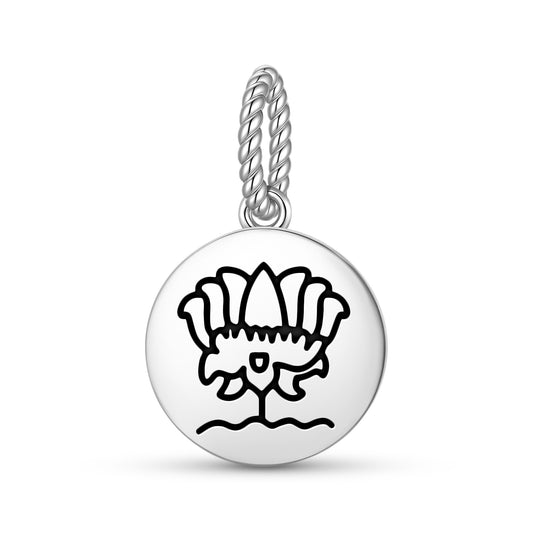 Lotus Jainism Symbols Pendant Dangle Charm