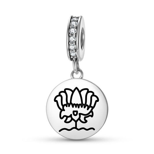 Lotus Jainism Symbols Pendant Dangle Charm
