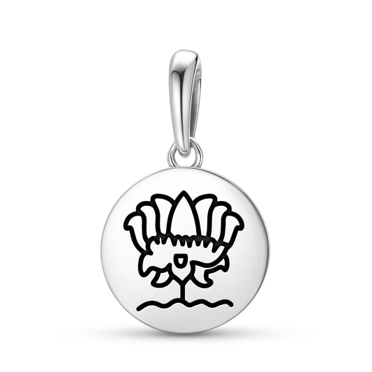 Lotus Jainism Symbols Pendant Dangle Charm