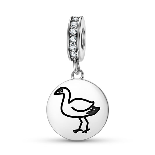 Heron Jainism Symbols Pendant Dangle Charm