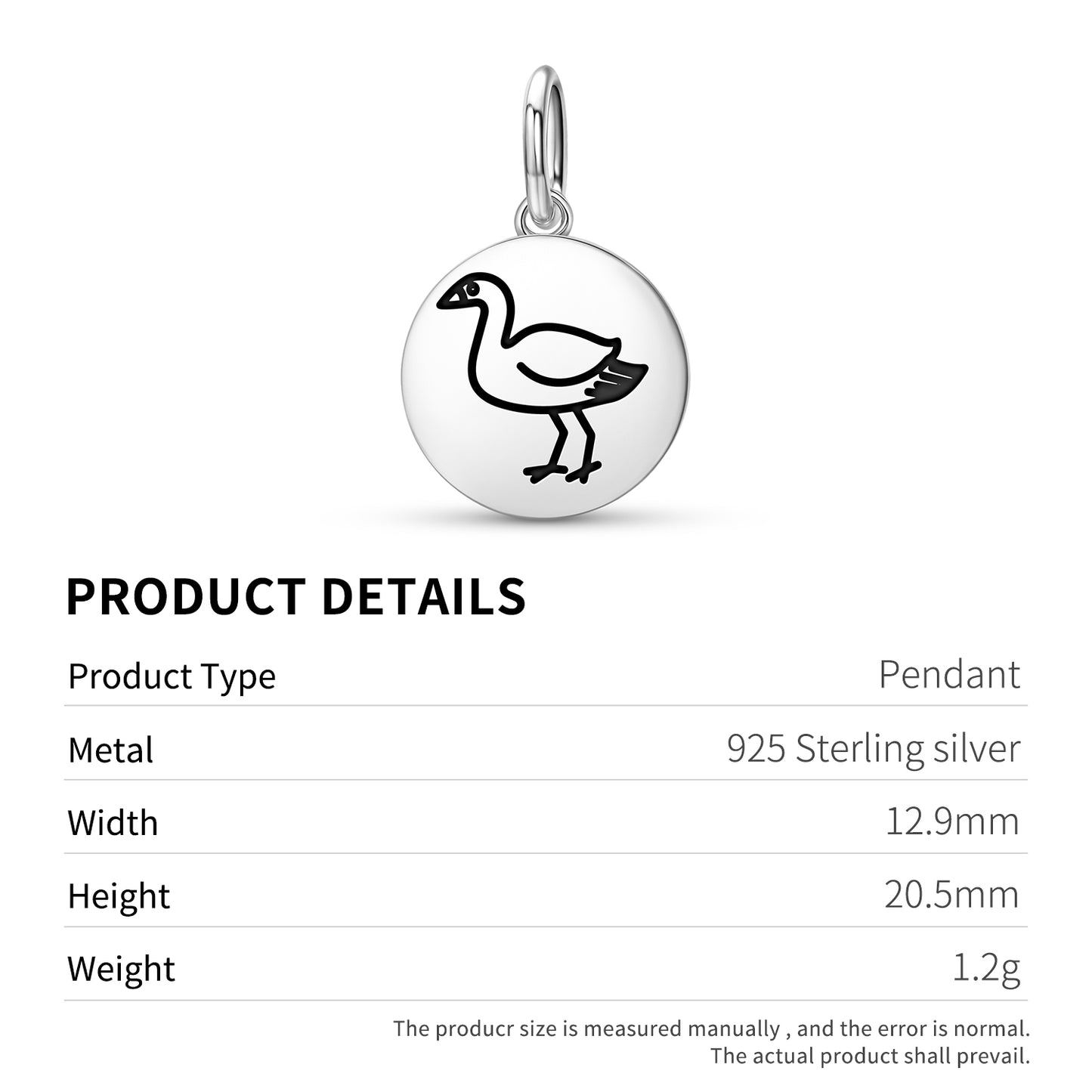 Heron Jainism Symbols Pendant Dangle Charm