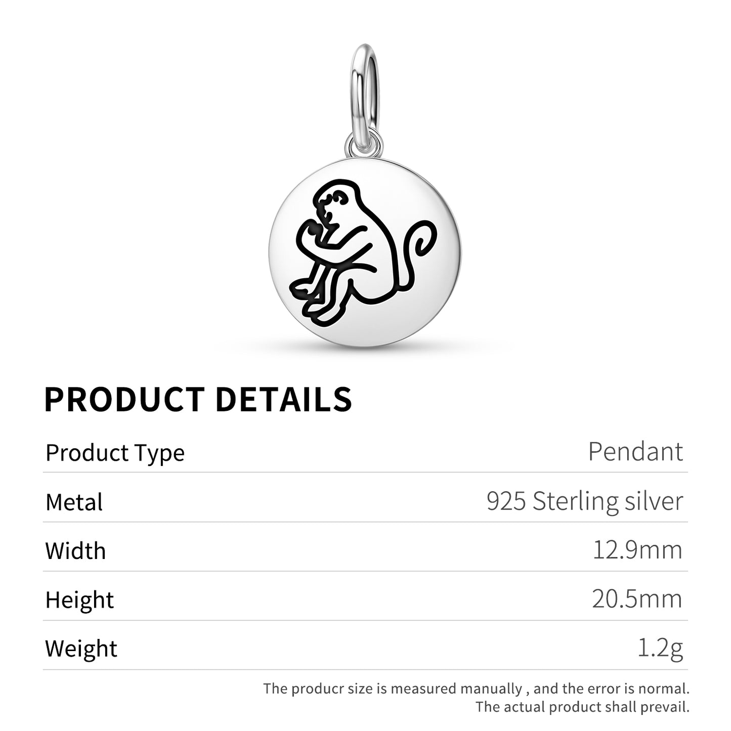 Monkey Ape Jainism Symbols Pendant Dangle Charm