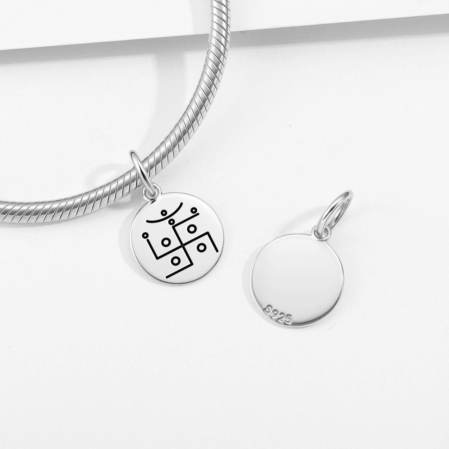 Swastika Jainism Symbols Pendant Dangle Charm