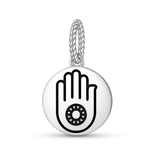 Jain Hand Symbol Jainism Symbols Pendant Dangle Charm