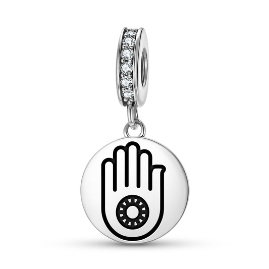 Jain Hand Symbol Jainism Symbols Pendant Dangle Charm