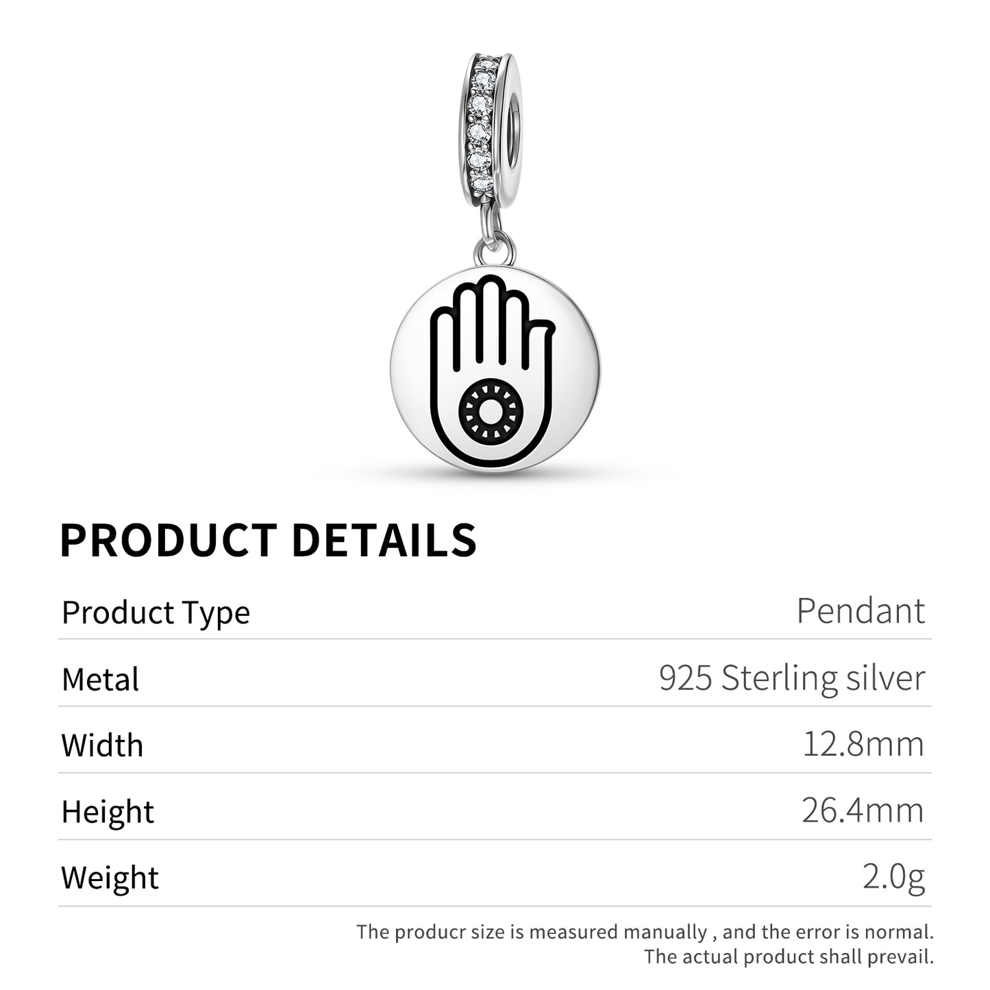 Jain Hand Symbol Jainism Symbols Pendant Dangle Charm